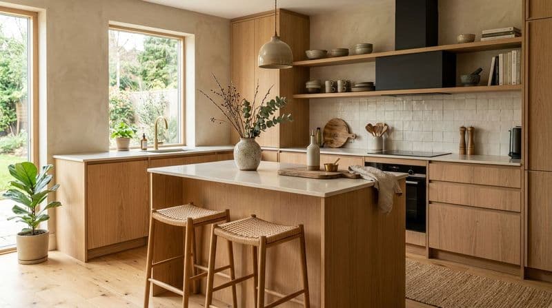 AI Japandi Kitchen design by DarHouse